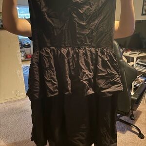 Hot Topic Black Tiered Ruffled Mini Dress